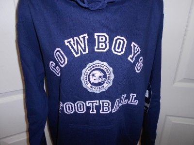 NEW Dallas COWBOYS Womens Large L Navy Blue Hoodie 3NO  