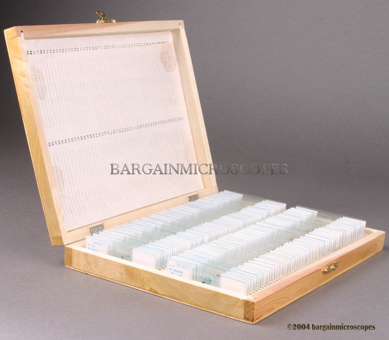 ONE HUNDRED PREPARED MICROSCOPE SLIDES SET B  