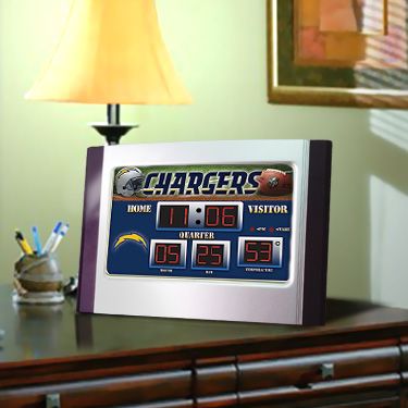 scoreboard digital desk alarm clock with date and temperature display