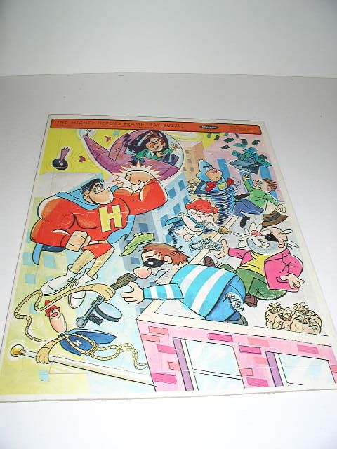   4508, Terrytoons, The Mighty Heroes Frame Tray Puzzle, 1967, Complete