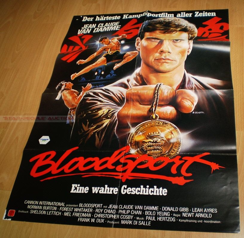 JEAN CLAUDE VAN DAMME   BLOODSPORT *GERMAN ORIG POSTER  