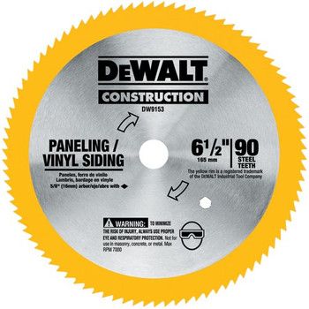 DeWALT 6 1/2 90T Cordless Circular Saw Blade DW9153 028877435954 