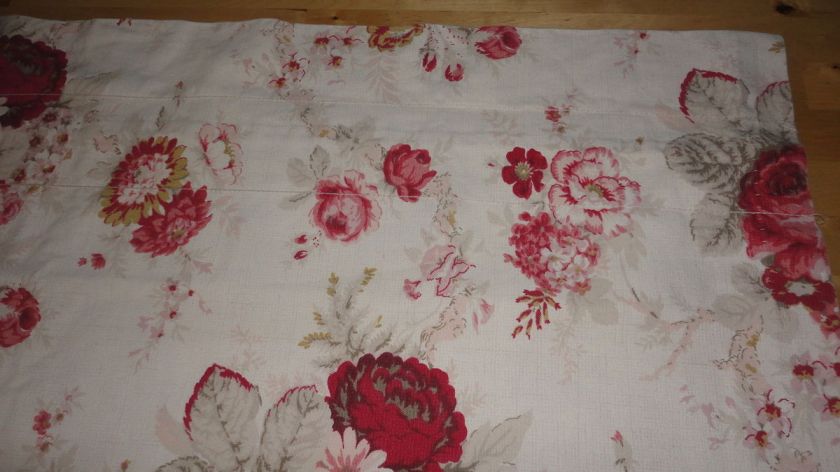 VINTAGE WAVERLY NORFOLK ROSES TAILORED BLOUSON VALANCE FLORAL 17.5X 72 