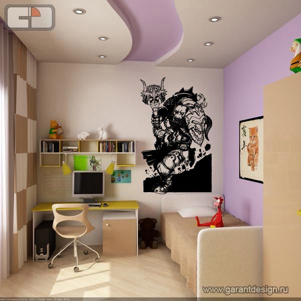 Orc Warrior WOW Wall MURAL Vinyl Decal Sticker D 381  