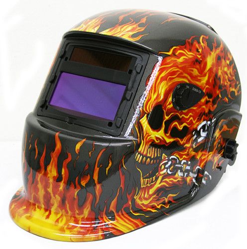 AUTO DARKENING WELDING HELMET SOLAR MIG TIG MAG ARC MMA MASK SKULL 