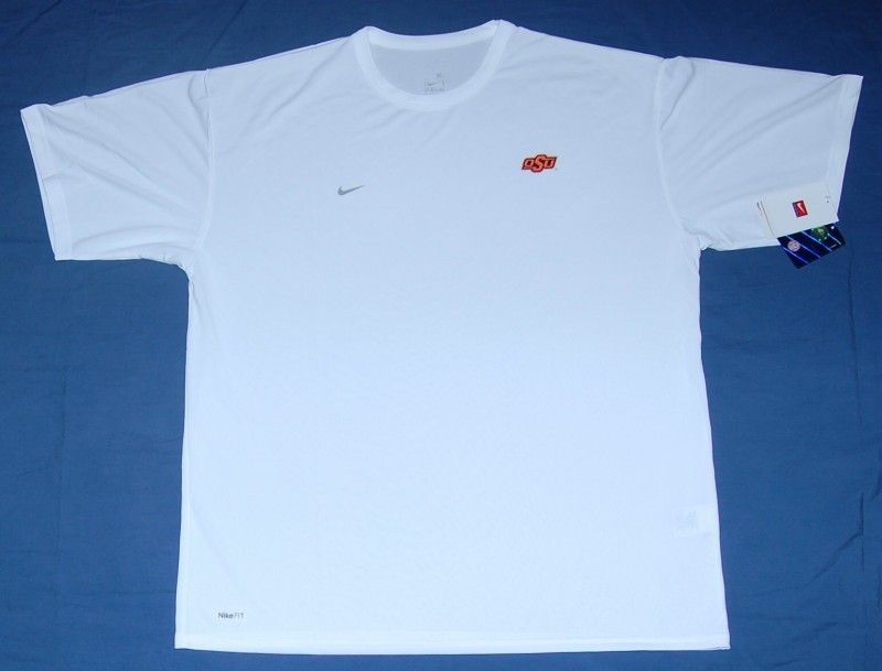 OSU COWBOYS NIKE MENS DRI FIT SHORT SLEEVE SHIRT WHITE XL  